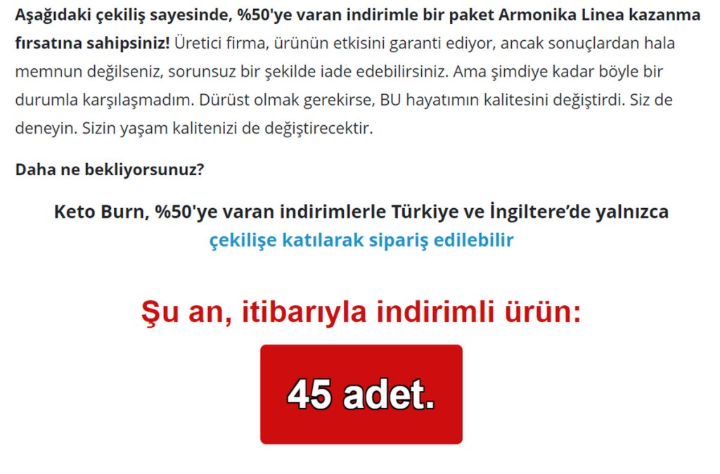 Keto Burn fiyatı ne kadar